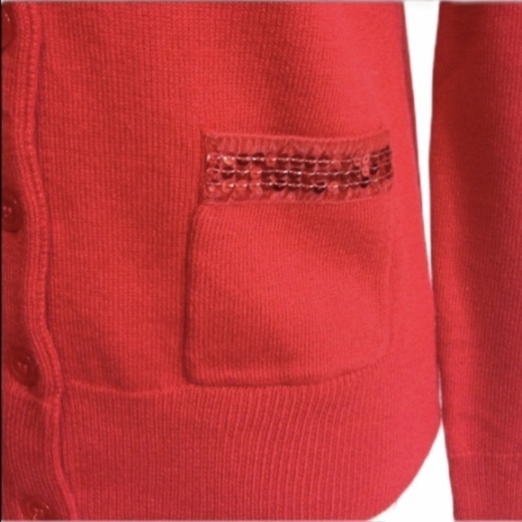 FASHIONBUG Red Button Sweater S - Picture 3 of 4